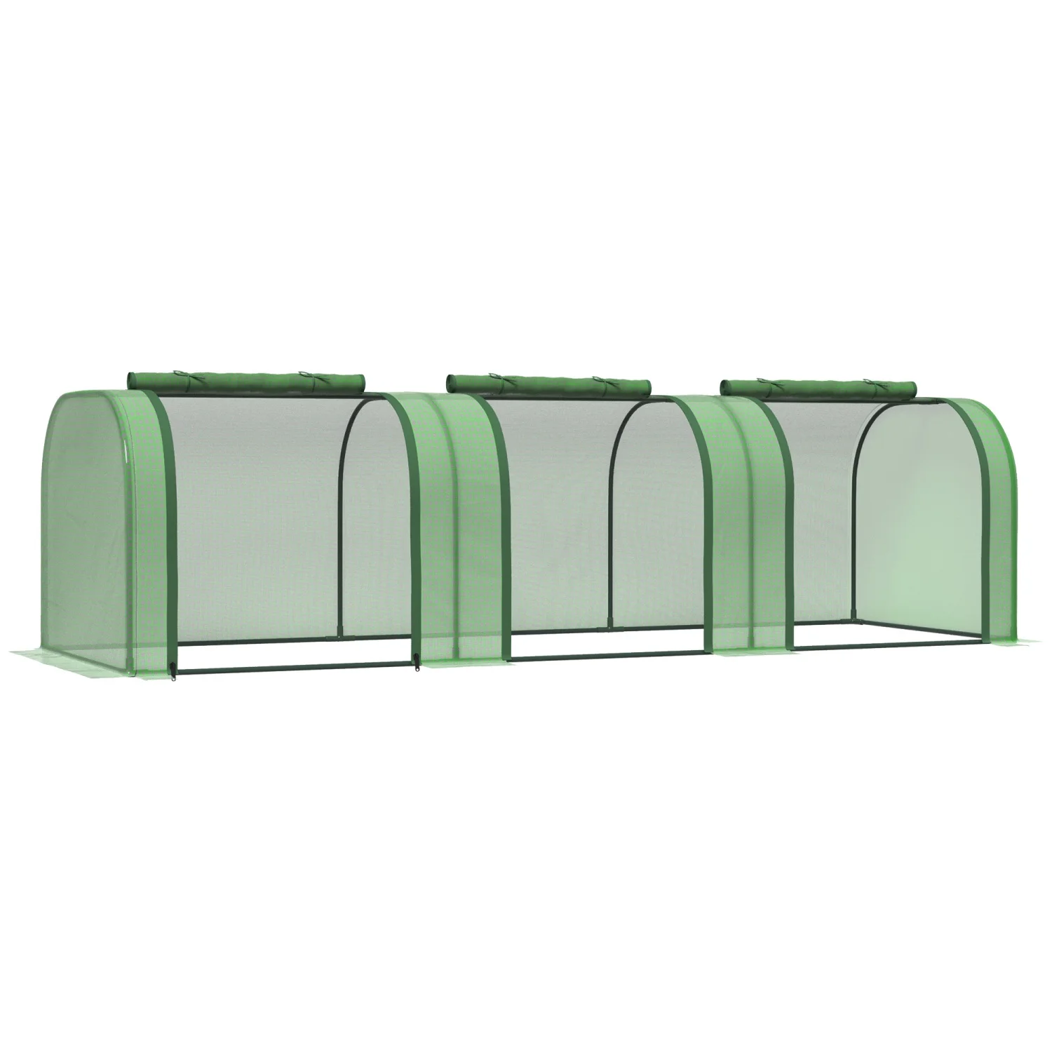 TQJKLFDY 10‘ x 3‘ x 2.5‘ Mini Greenhouse  Portable Tunnel Green House with Roll-Up Zippered Doors  UV Waterproof Cover  Steel Frame  Green