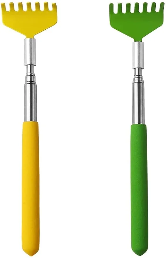 Mini Zen Sand rakes Tool Decoration Garden Sand rake feng Shui Decoration for Home Office 2 Pieces(Yellow + Green)