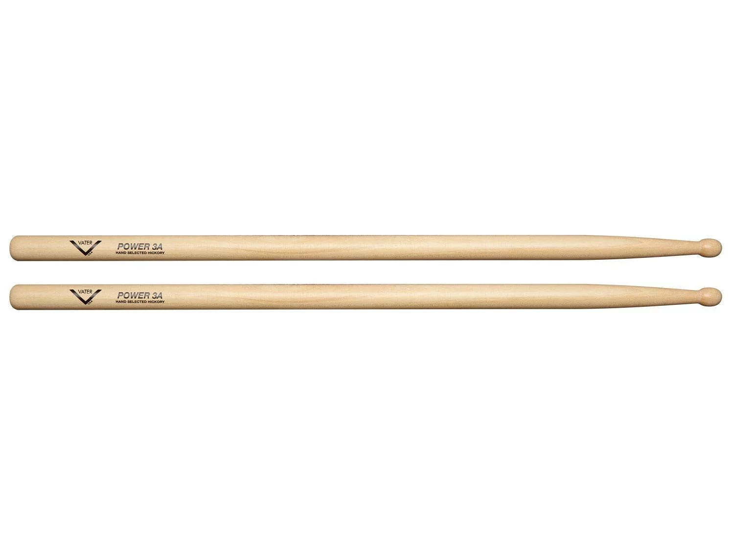 Vater Power 3A Hickory Wood Tip Drumsticks