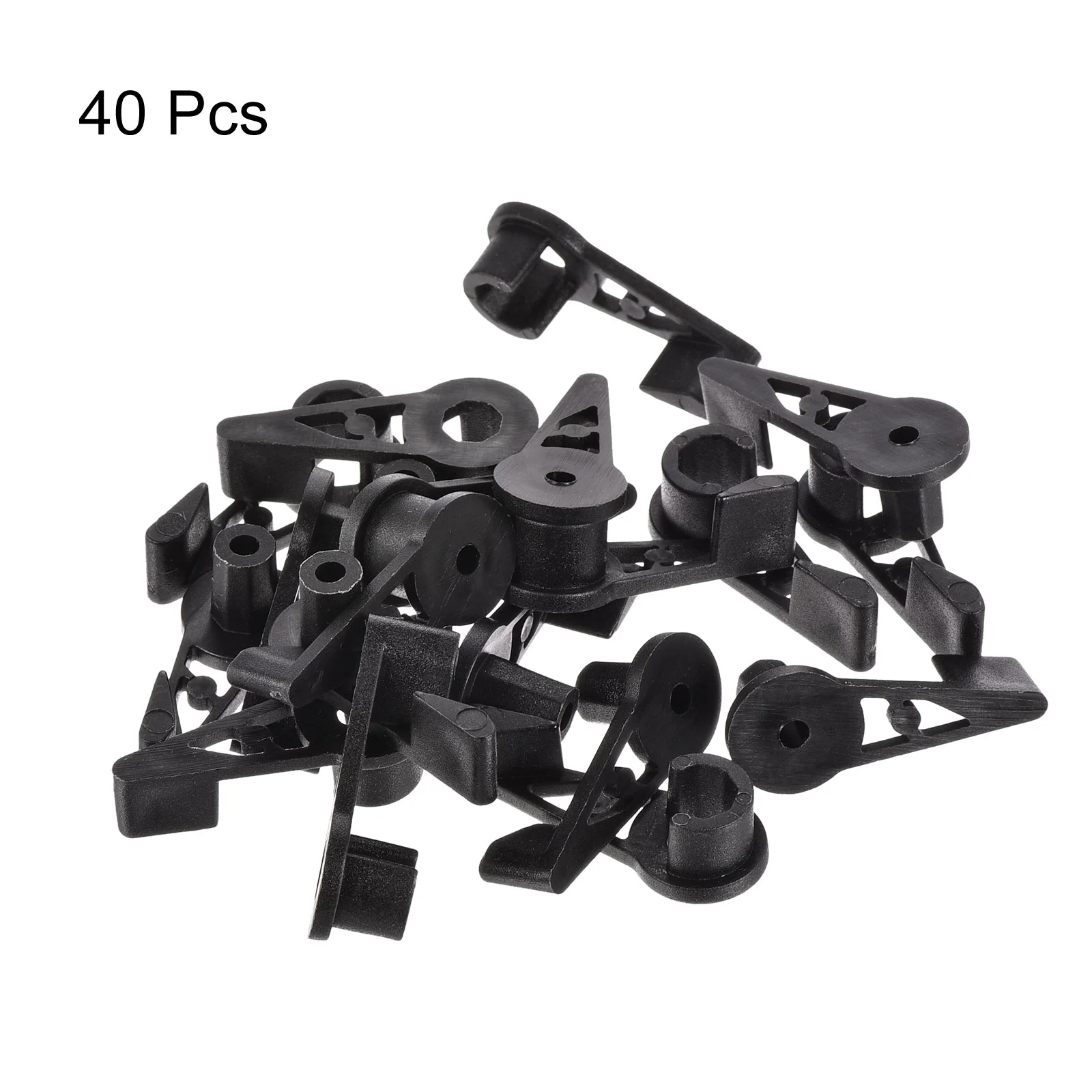 Uxcell 360 Degree Adjustable Plant Bending Clip Fixing Branch Shape Black 40 Pack