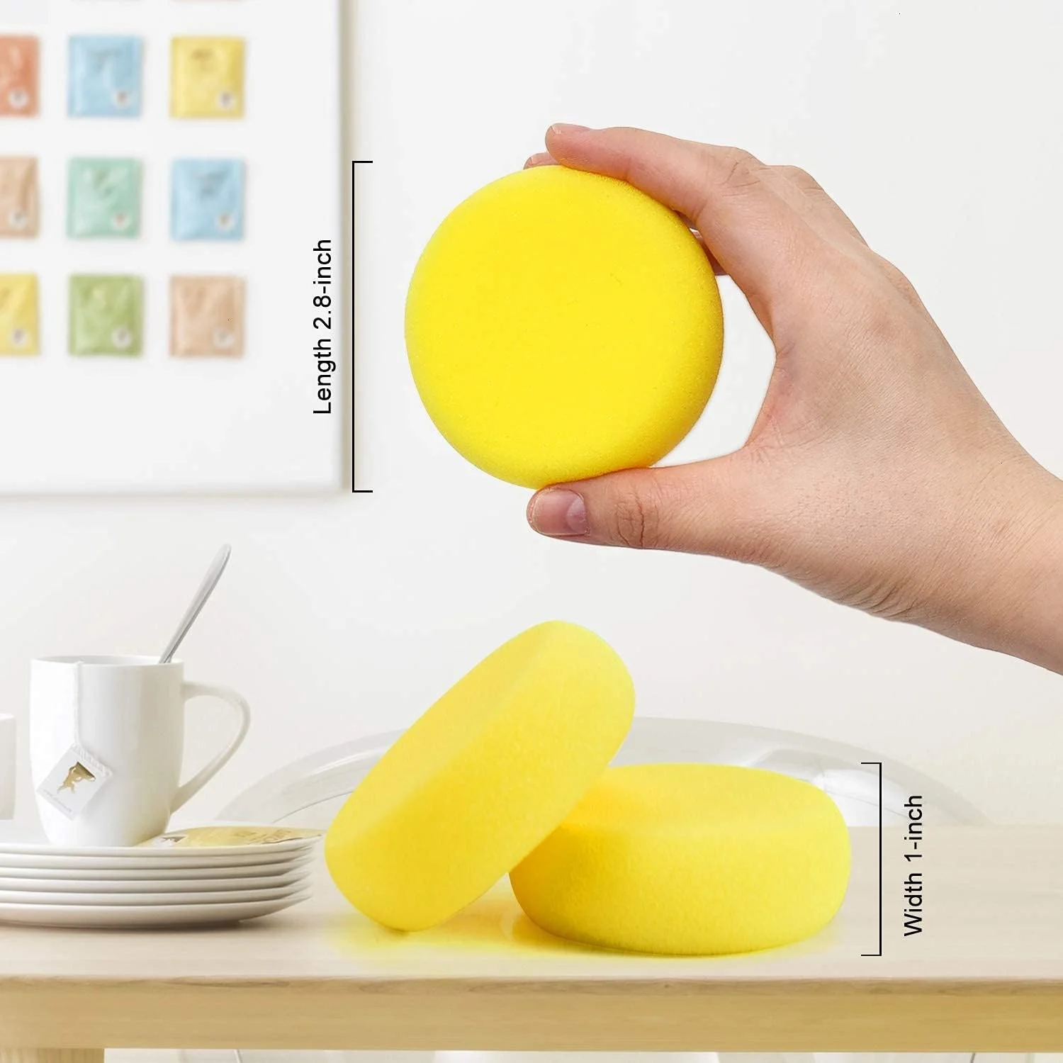 12/20Pcs/Pack Round Shape Ceramic Foam Throwing Water Absorbing Sponge Sculpture Pottery Tools Accessories Coloring Cleaning 20pcs