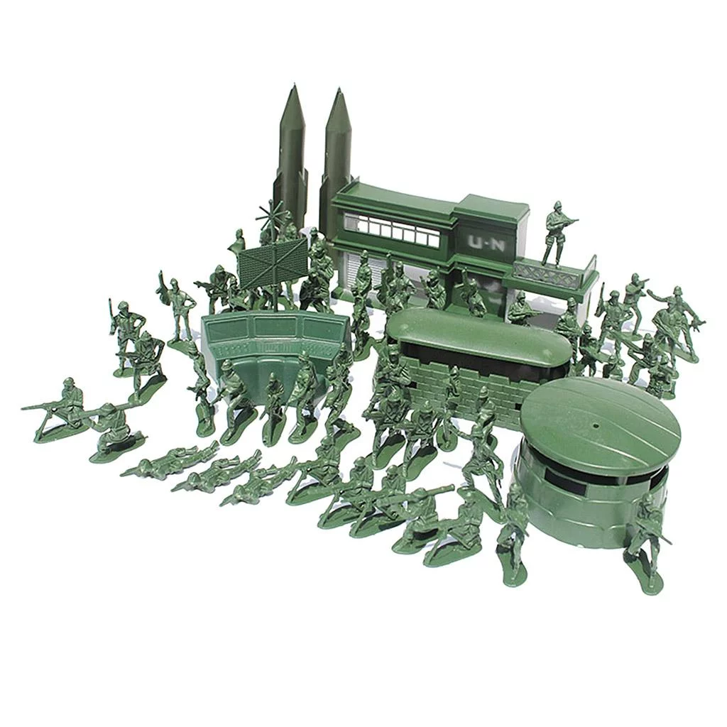 Men Playset 5cm Soldiers Action Figures With Assorted Accessories - 56 Pieces/ Set