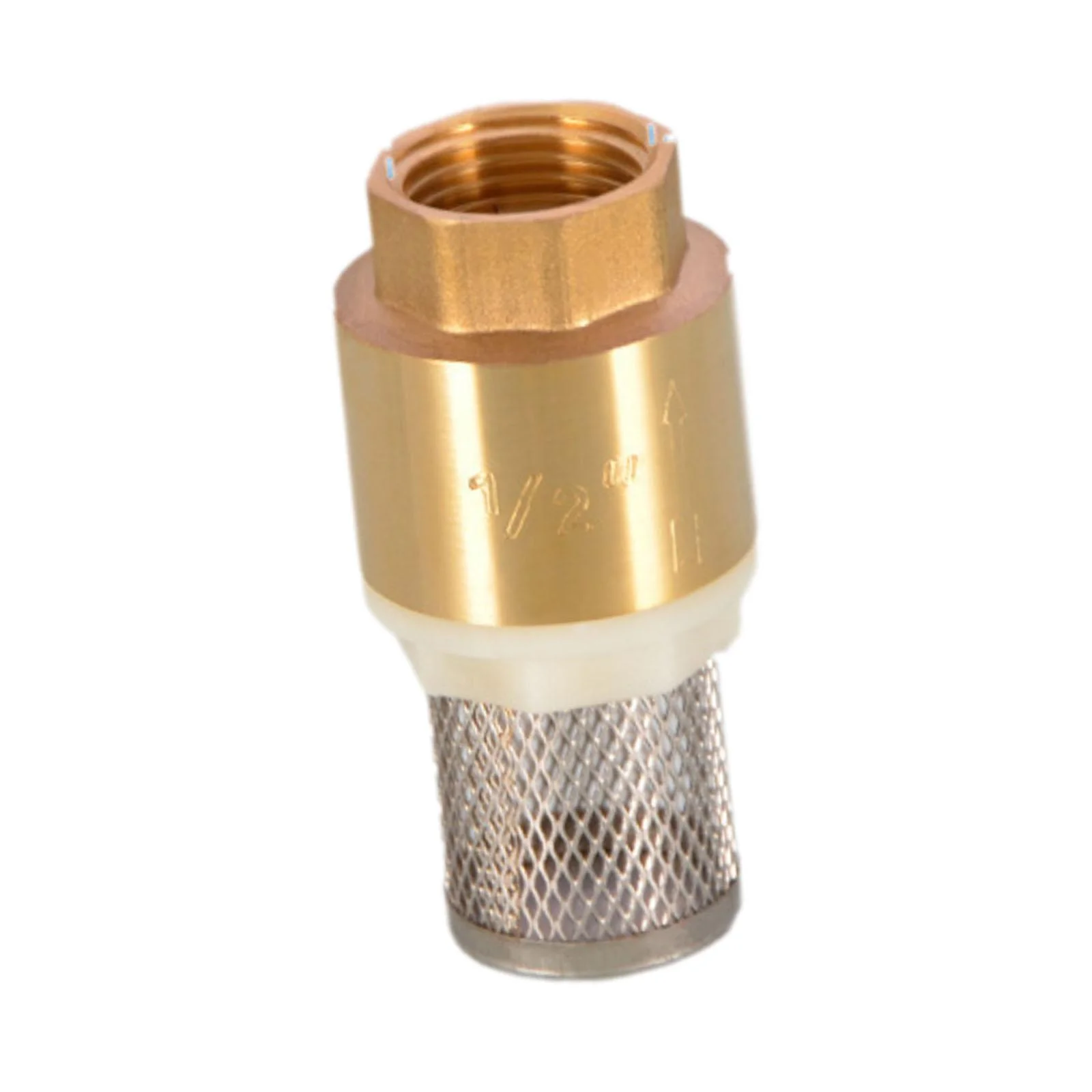 flameer Brass Foot Valve Good Seal Water Pump Bottom Valve for Water Sprinkler House DN15 with Mesh