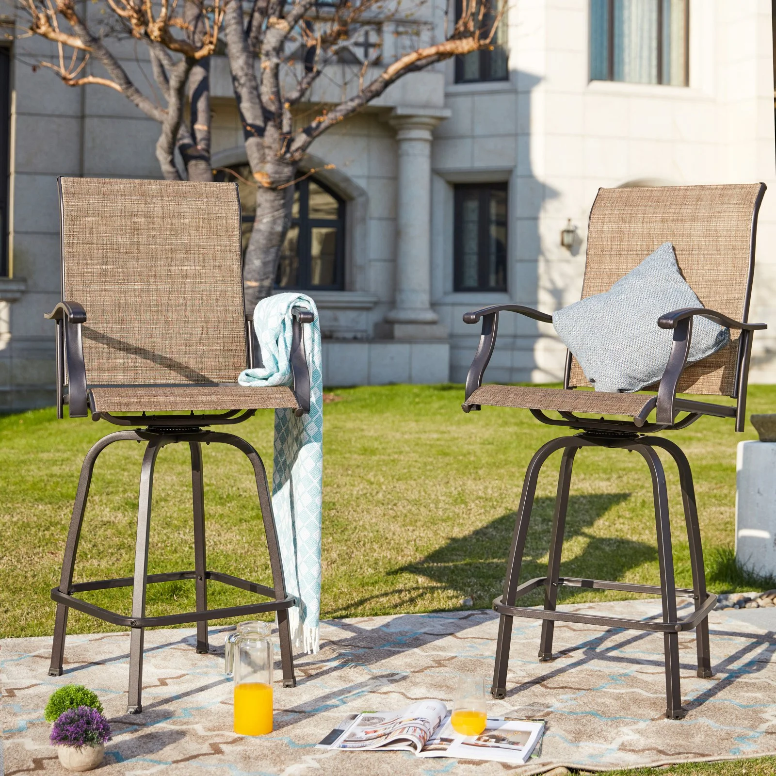 Every Season Steel 3 Piece Bar Height Bistro Set