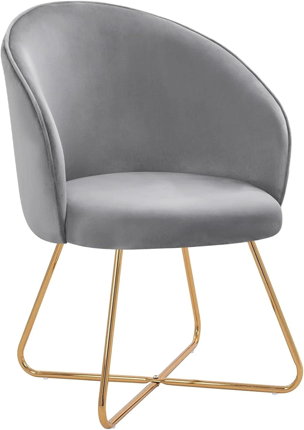 YPNLZQ Velvet Vanity Chair Modern Comfy Lounge Upholstered Barrel Chair  Room Bedroom Dining Room Office 1pcs (Pink)