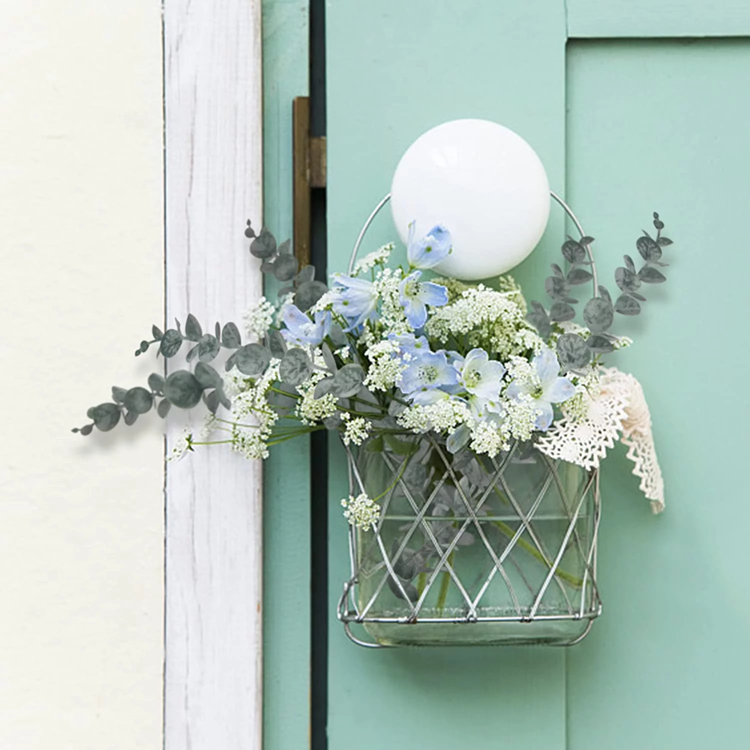 24pcs Eucalyptus Stems Artificial Flower Greenery for Wedding Bouquet Home Table Decor, Green