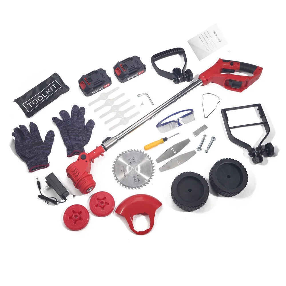 Electric Weed Lawn Edger Cordless Grass String Trimmer Cutter + 2 Battery NEW US