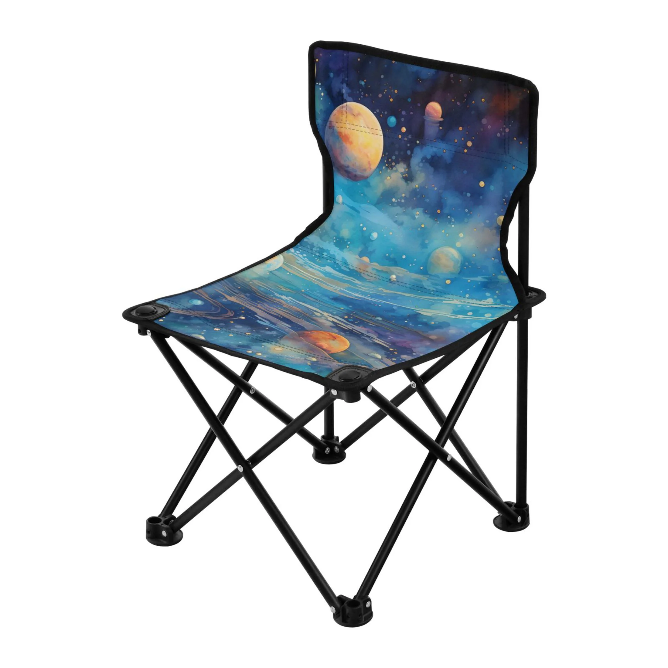 Space Universe Portable Camping Chair Small for Kids Outdoor Folding Beach Chair Fishing Chair Lawn Chair with Carry Bag