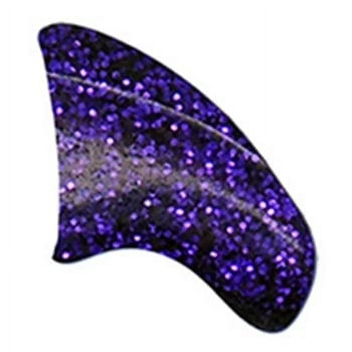 6 Month Supply - Purrdy Paws Violet Glitter Soft Nail Caps for Medium Cats Claws - Extra Adhesives