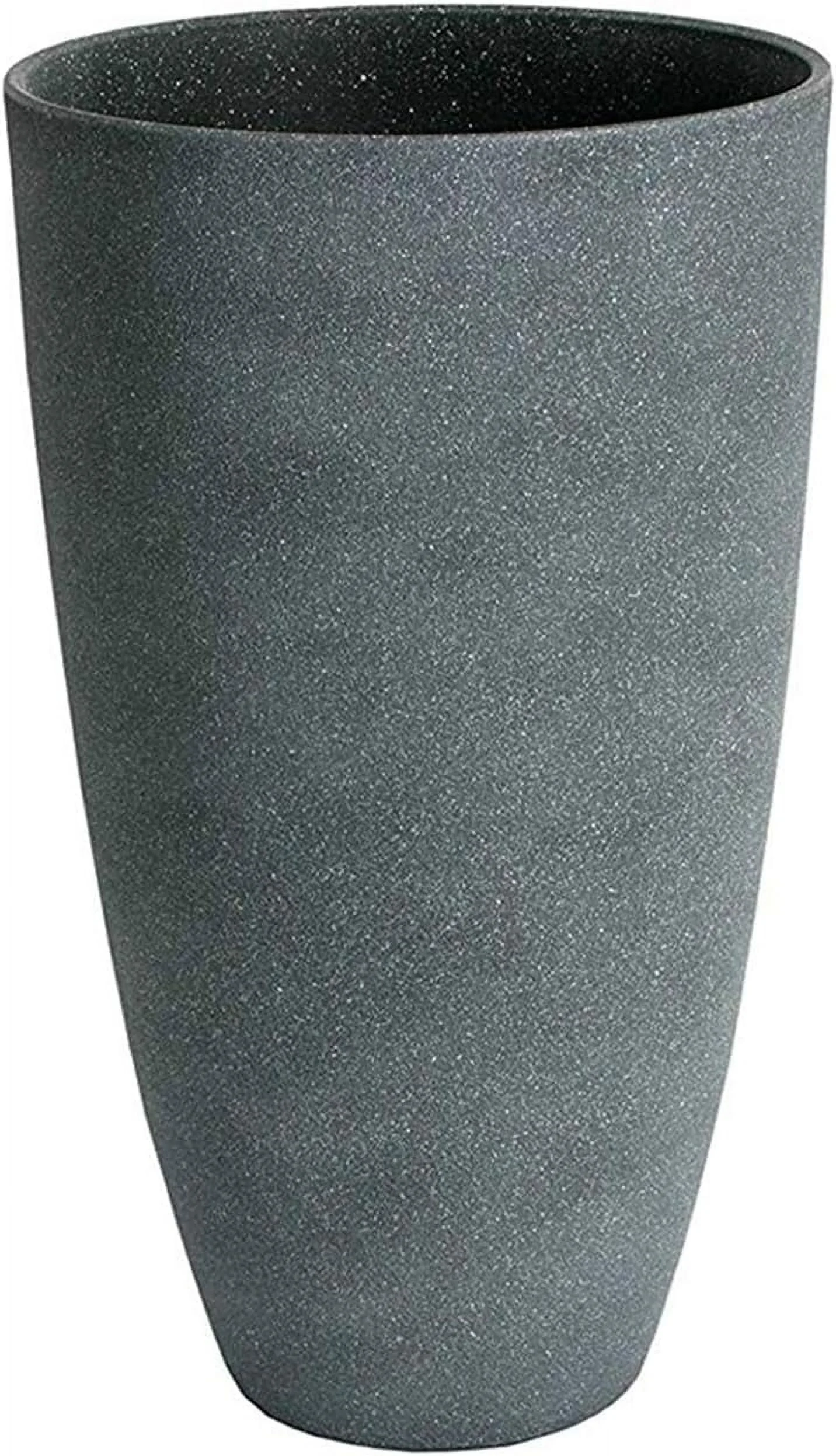 Algreen Acerra Weather Resistant Composite Tall Vase Round Planter 20 X 12 X 12 Inches, Gray Stucco (2 Pack)