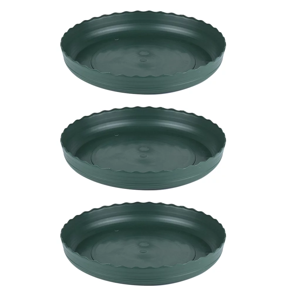Gongxipen 3pcs Movable Plant Pot Tray Round Flowerpot Cork Base Drip Tray Garden Balcony Tool for Succulent Flower Pot (1 Gallon)
