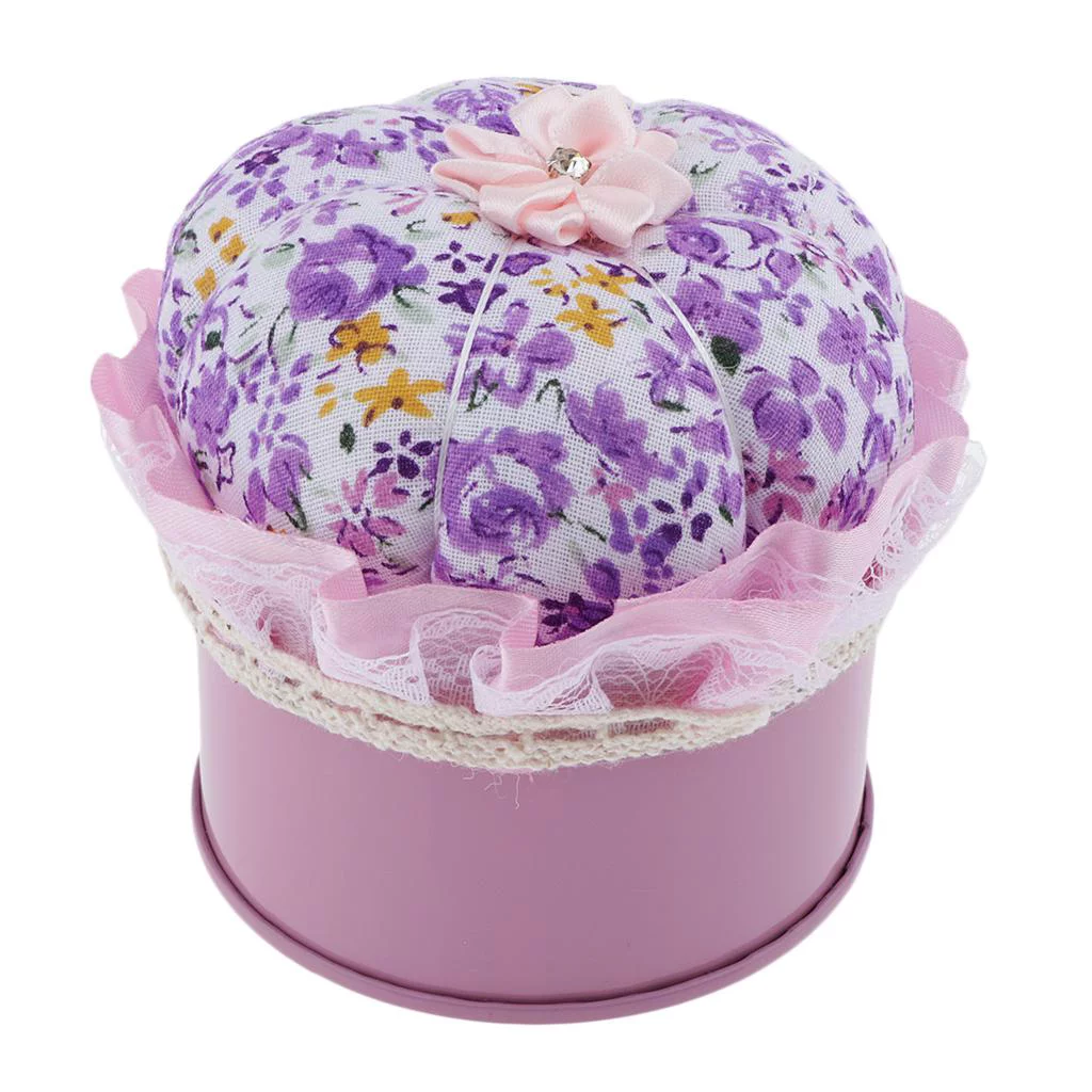 Pumpkin Pin Cushion Pincushion with Iron Case Sewing Supplies ,