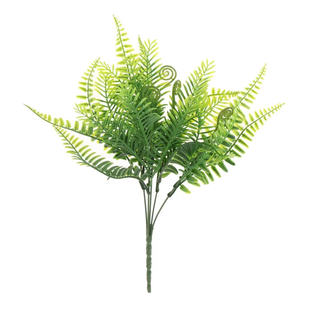 Simulation Green Persian Artificial Grass Leaves For  Decoration A