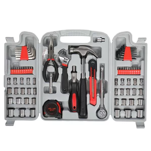 186pc Household General Tool Set for Home, Shop, Workplace, Grey & Black