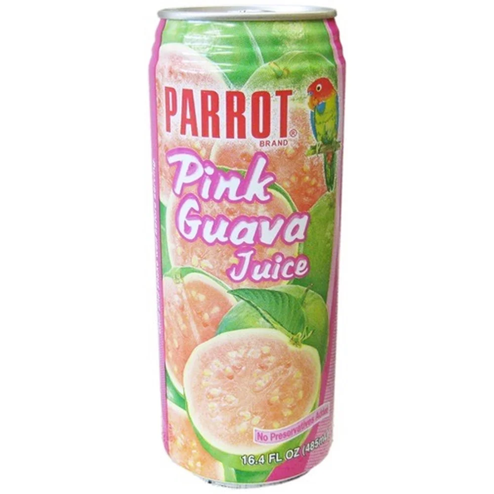 Parrot Brand, Pink Guava Juice 16.4oz Can (Pack of 10)