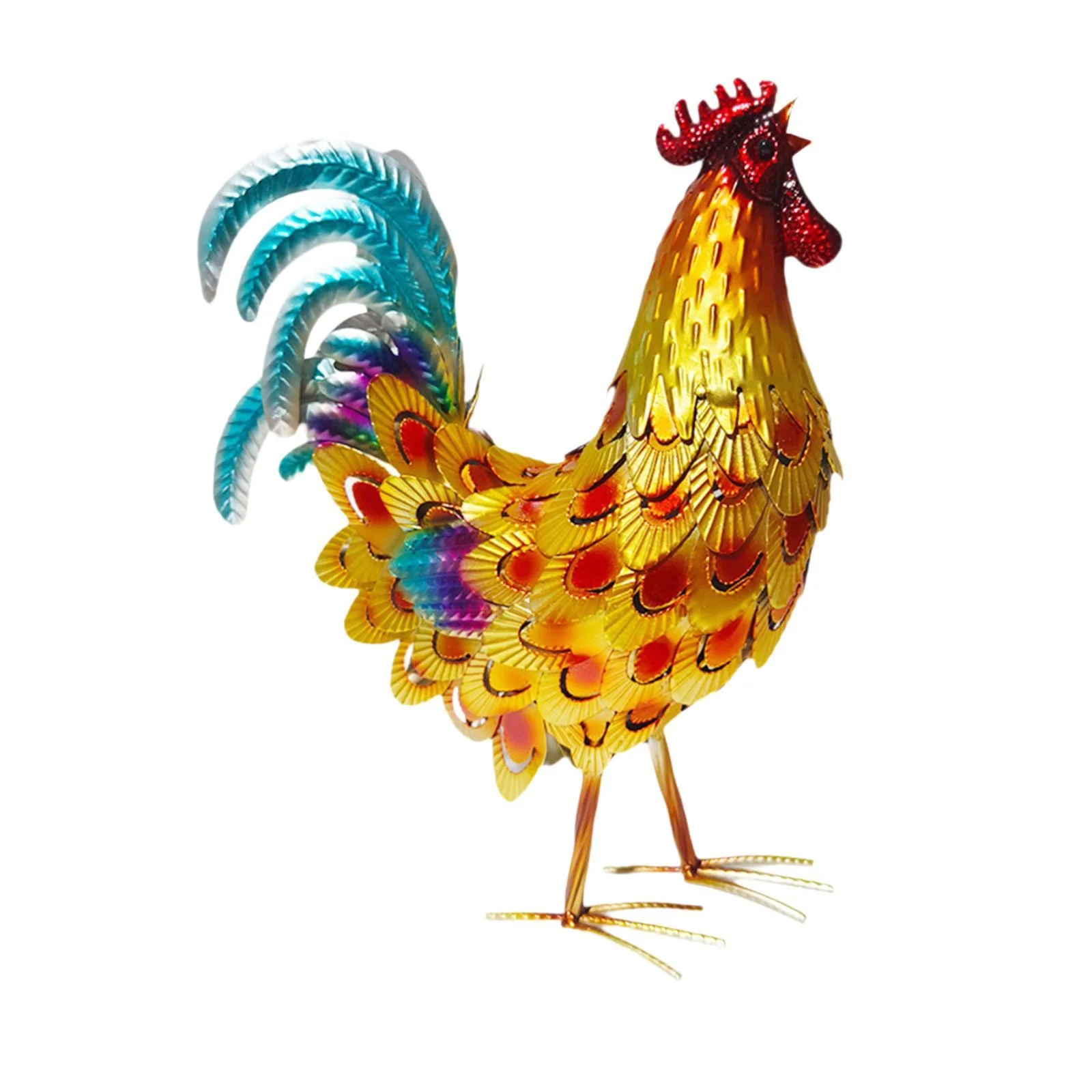 TISHITA Iron Figurine Statue Artwork Decoration Tabletop Ornament Animal Sculpture for Desktop Fireplace Outdoor Garden Patio Gold