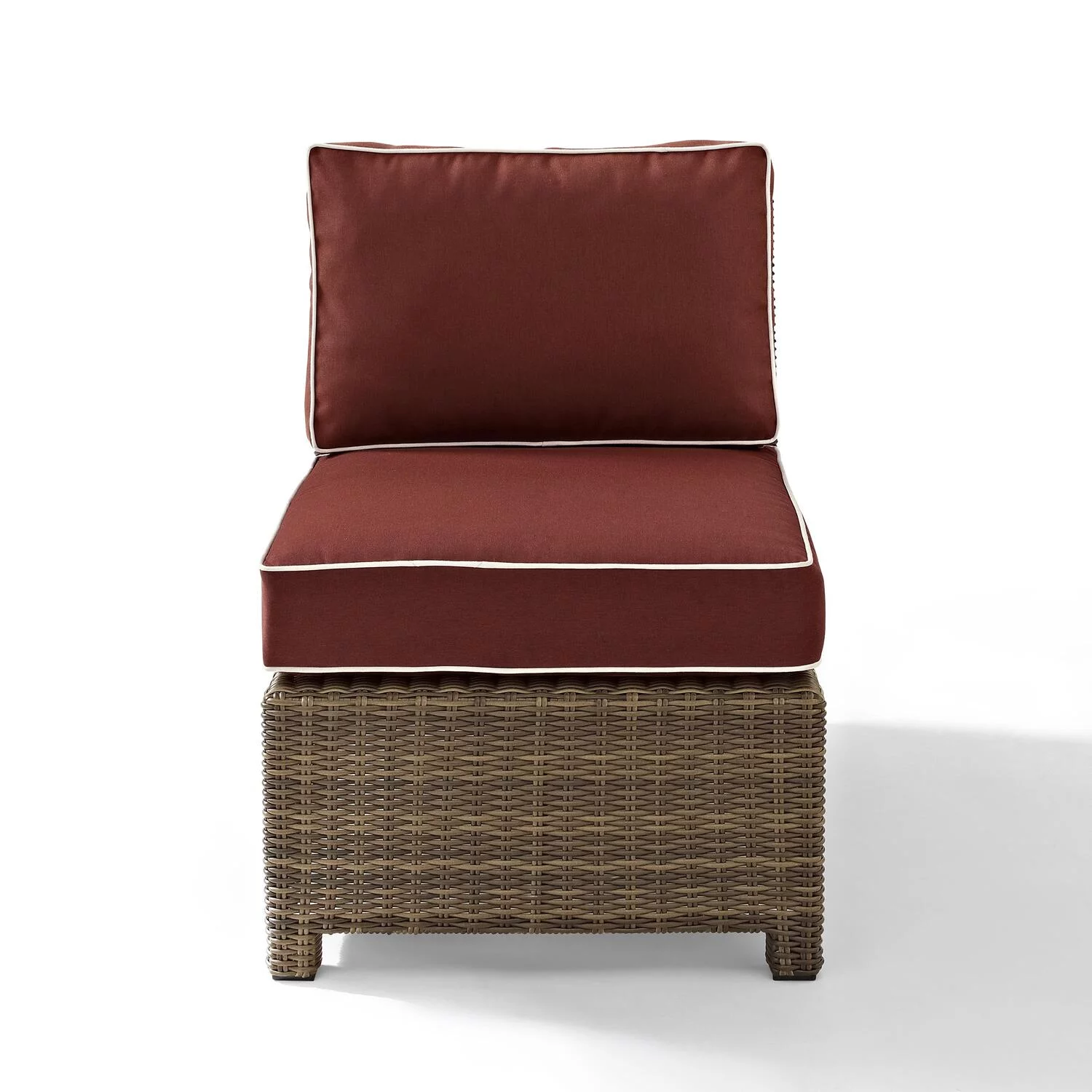 Maykoosh Sophisticated Simplicity Outdoor Wicker Sectional Center Chair Sangria/Weathered Brown