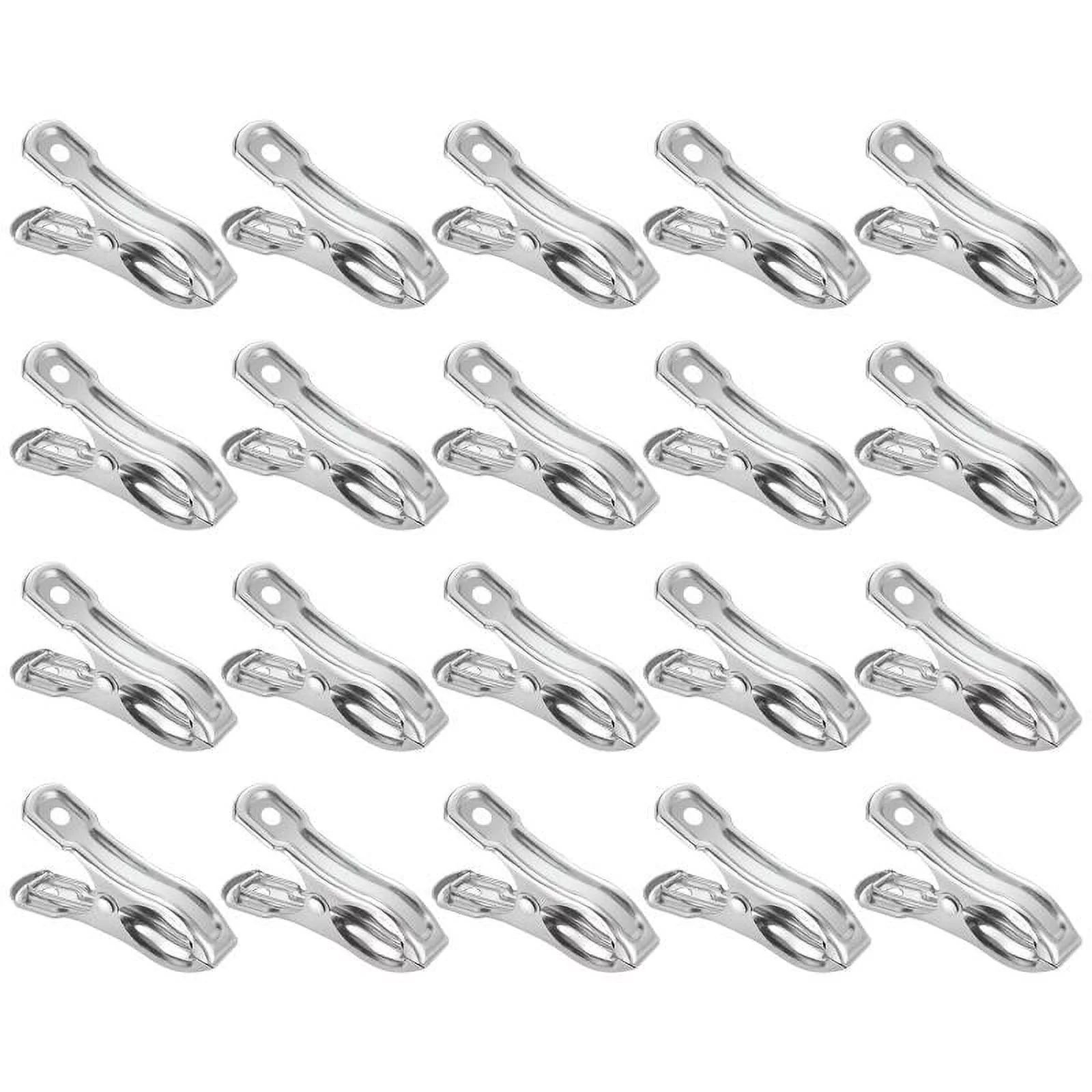 20 Pack Stainless Steel Greenhouse Clamps- Heavy Duty Garden Clips Greenhouse Clips with Large Open for Fixing Netting