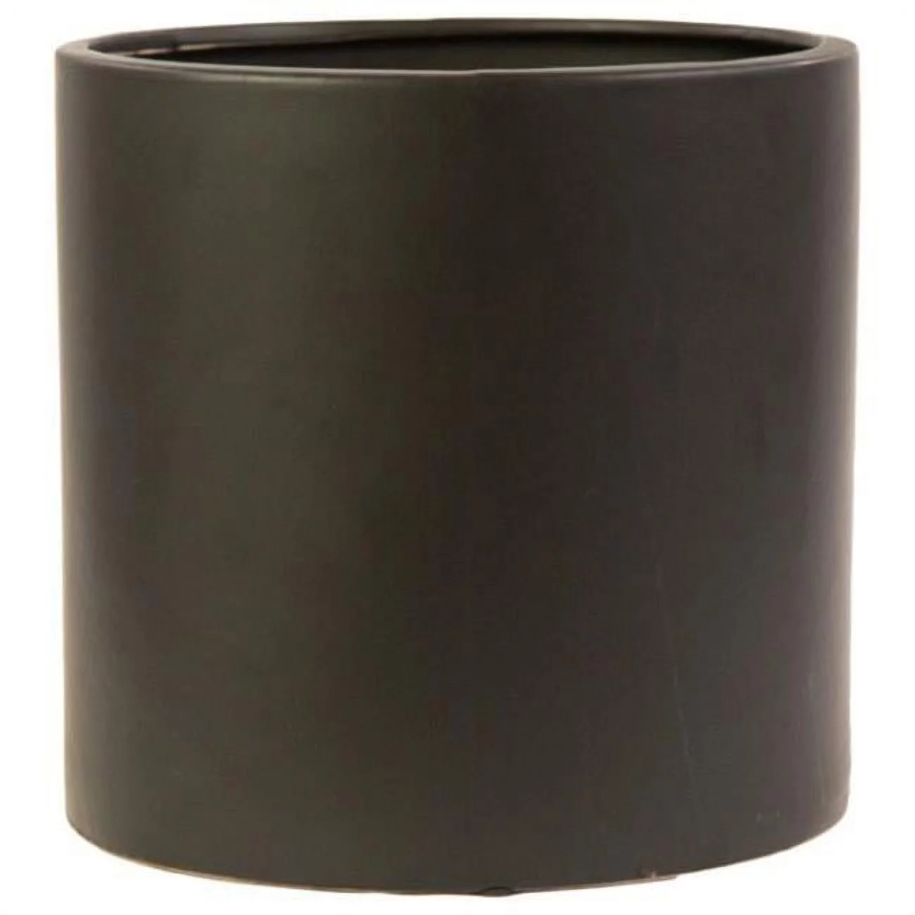 Ceramic Round Pot, Matte Black - Small
