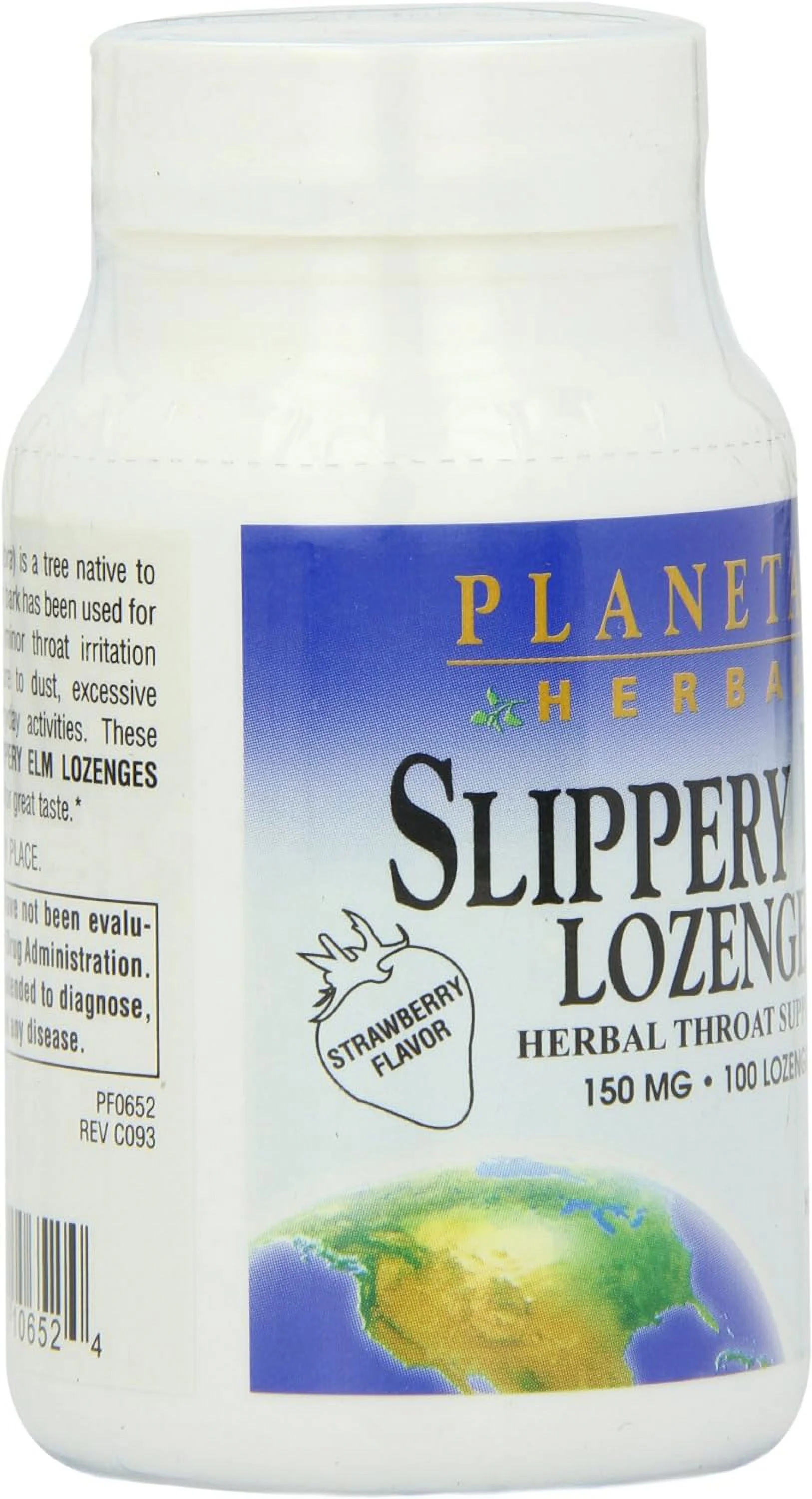 Planetary Herbals Slippery Elm Lozenges Strawberry 100 Lozenge