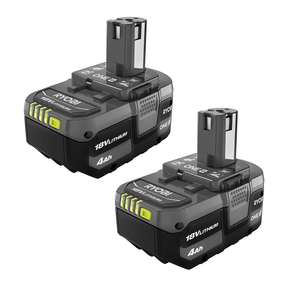 RYOBI ONE+ 18V Lithium-Ion 4.0 Ah Battery (2-Pack)