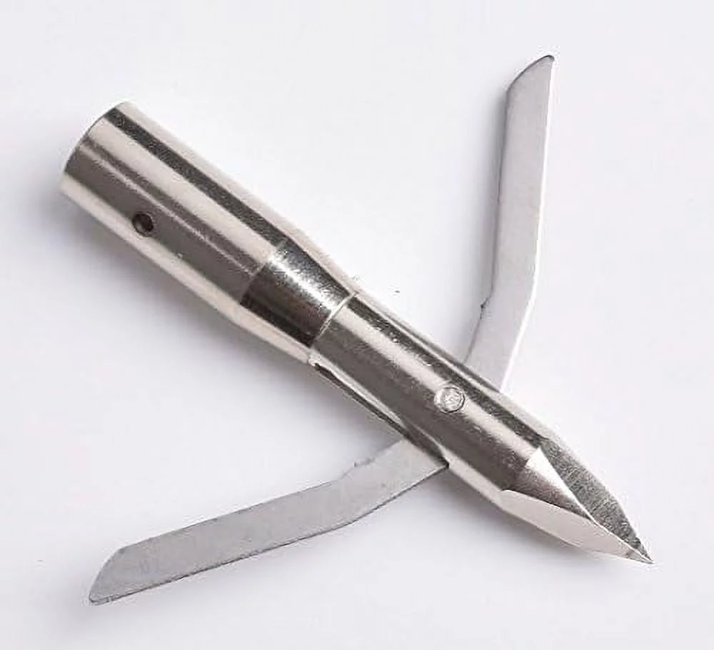 GPP 6PK Bowfishing Arrow Point Broadheads Fixed Head,Blade