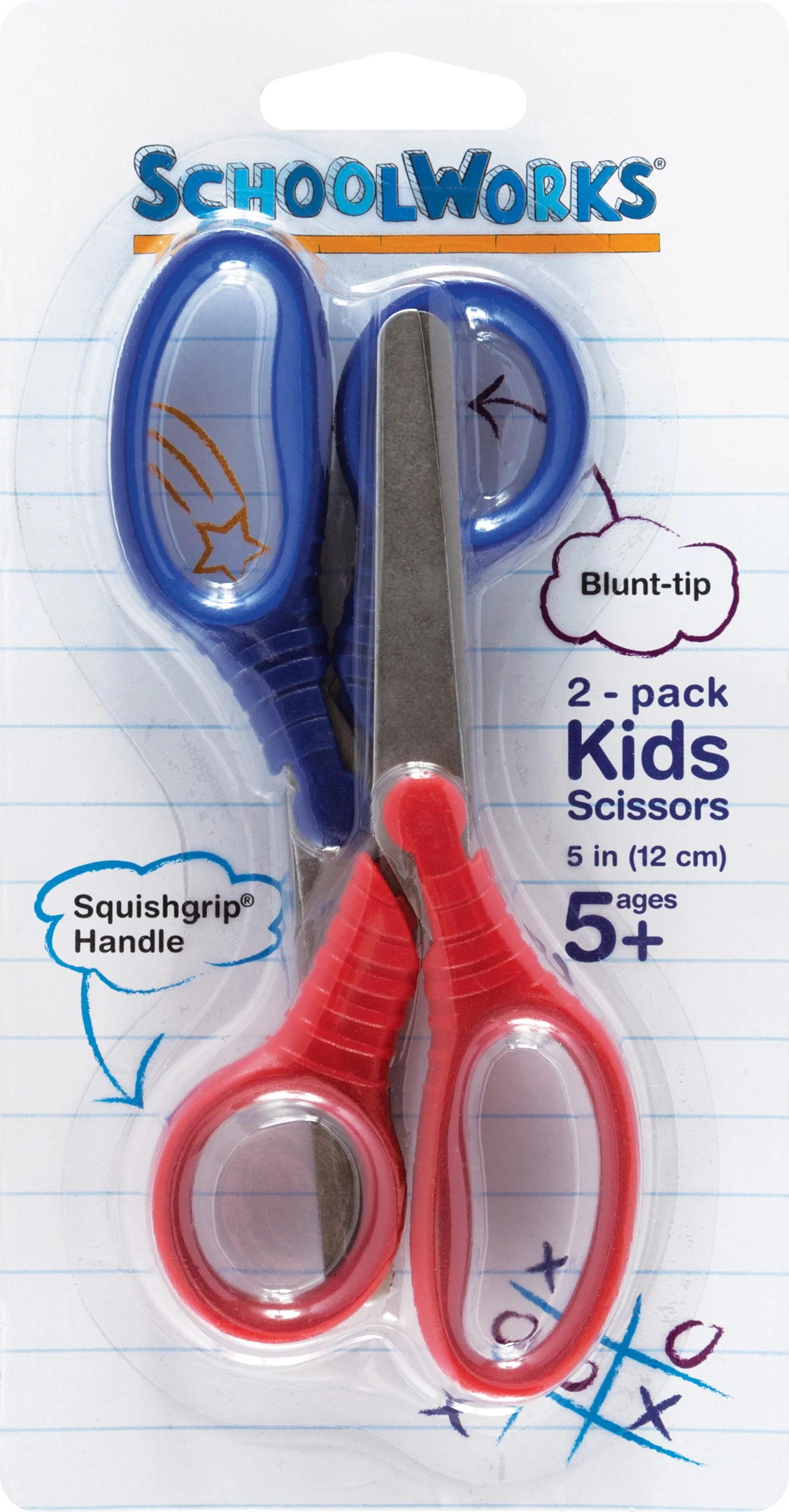 Fiskars 5 Inch Softgrip Kids Scissors, Blunt Tip, 2 Count