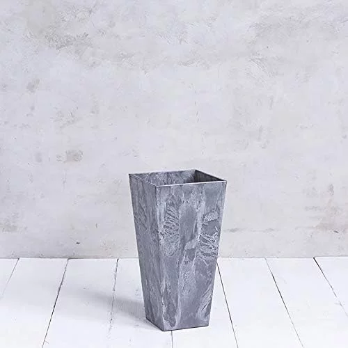 35270.01 Ella Tall Planter Grey 27.5-Inch, Gray