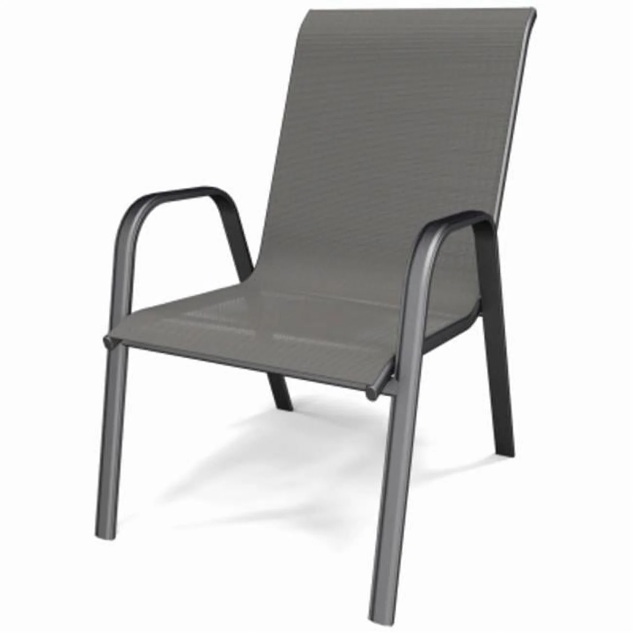 Four Seasons Gray Steel Slink Stack Chair
