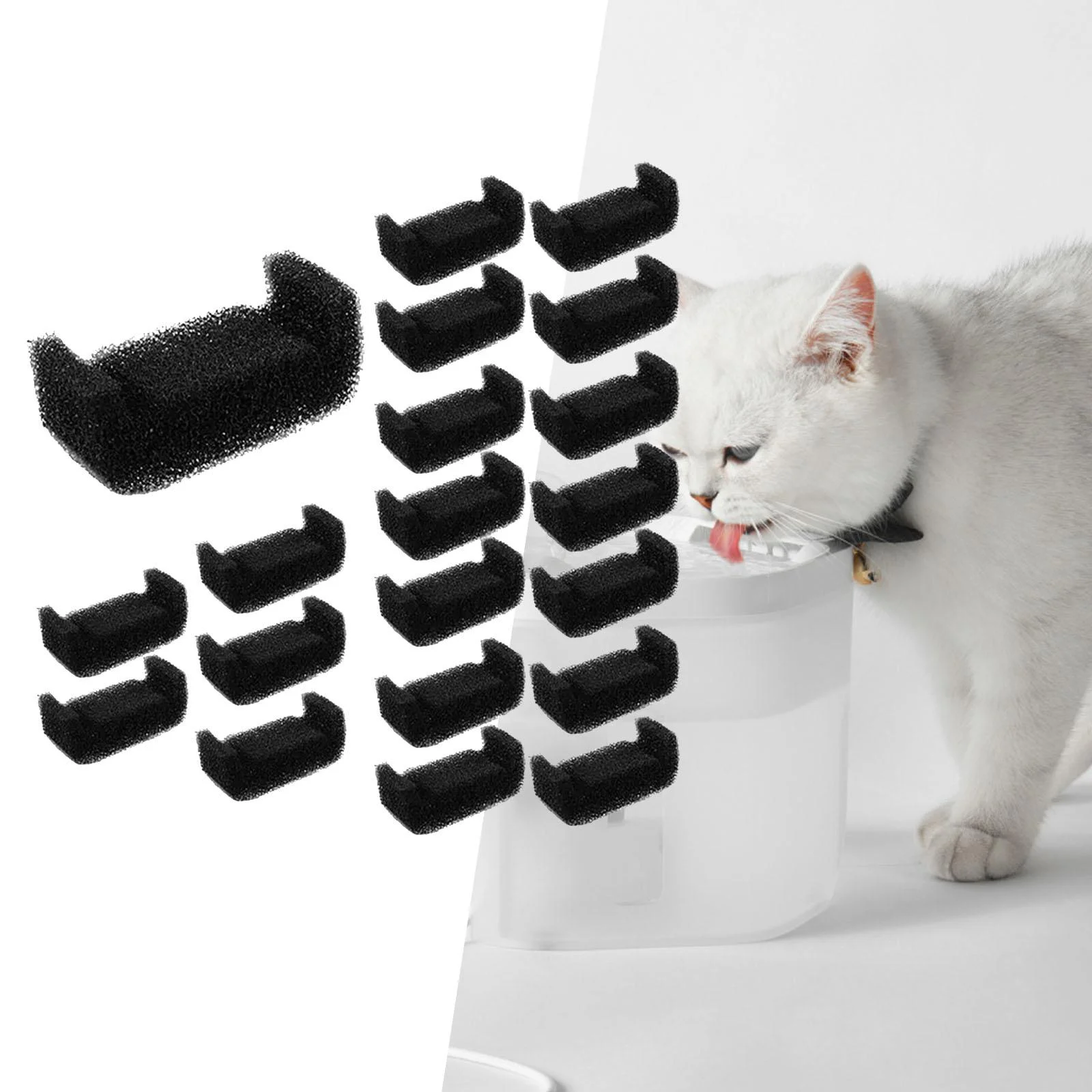 perfeclan 20x Cat Water Fountain ,Water Feeder ,Pet Drinking,Replacement for Dispenser,Dog Water Bowl,Cat Fountain