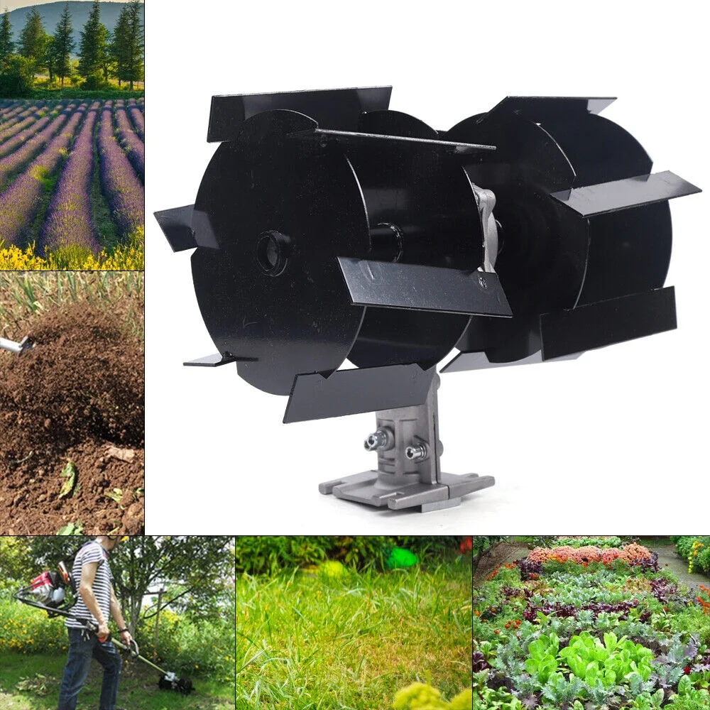 Lawn Weeding Head Petrol Cultivator Auger Tiller Garden Digging Head 9 Teeth