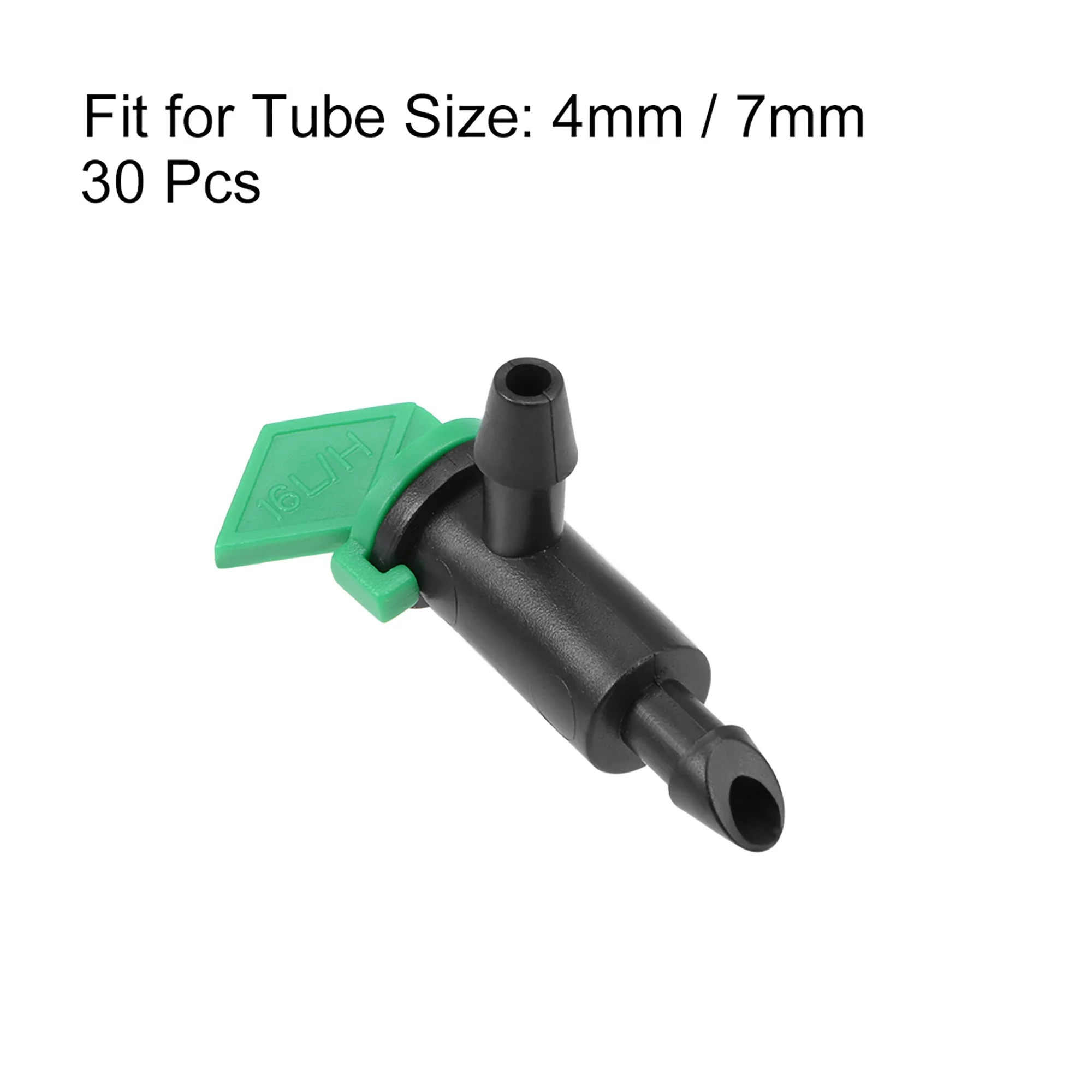 Flag Dripper 4 GPH 16L/H Emitter Sprinkler for Garden Lawn Drip Irrigation Connect 4/7mm Hose Plastic 30pcs