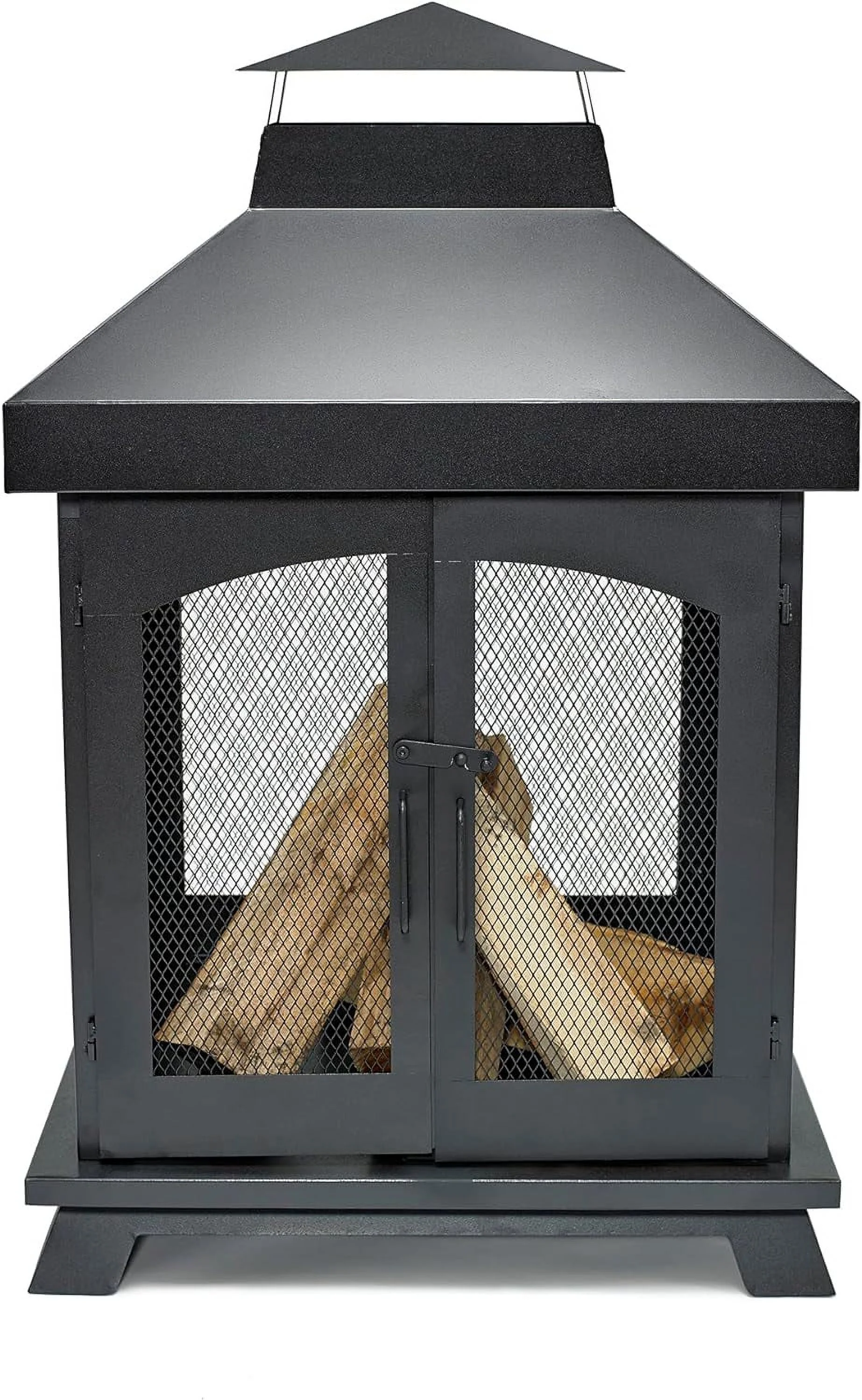 Wood Burning Steel Outdoor Fireplace