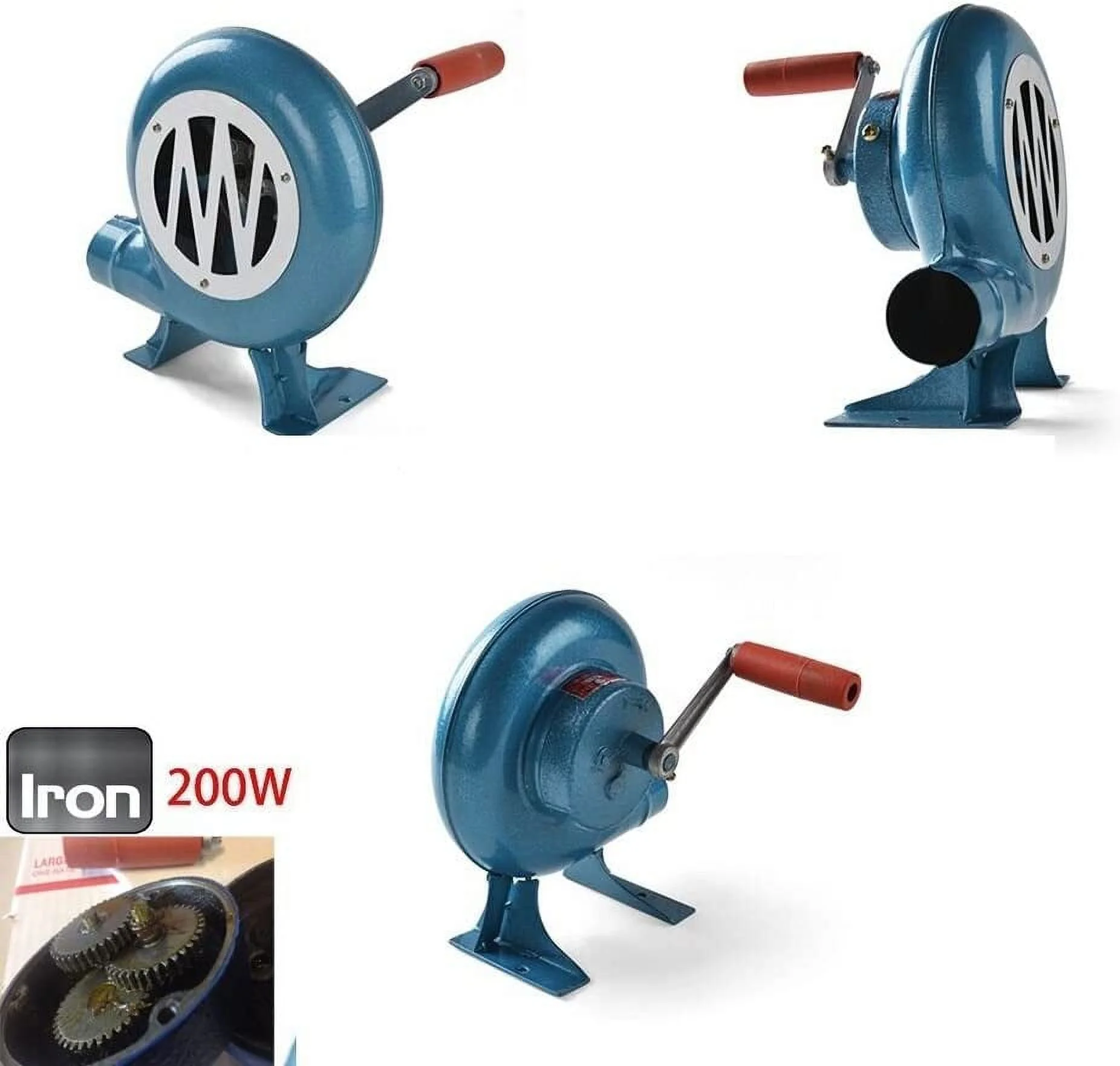 Hand Crank Blacksmith Forge Blower Manual BBQ Blower