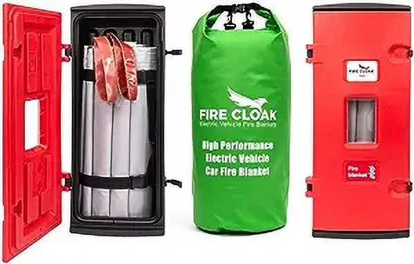 Bad Ass Tow Products Fire Cloak USA EV Fire Blanket for Electric and Hybrid Vehicles Tesla Chevy Charging Safety