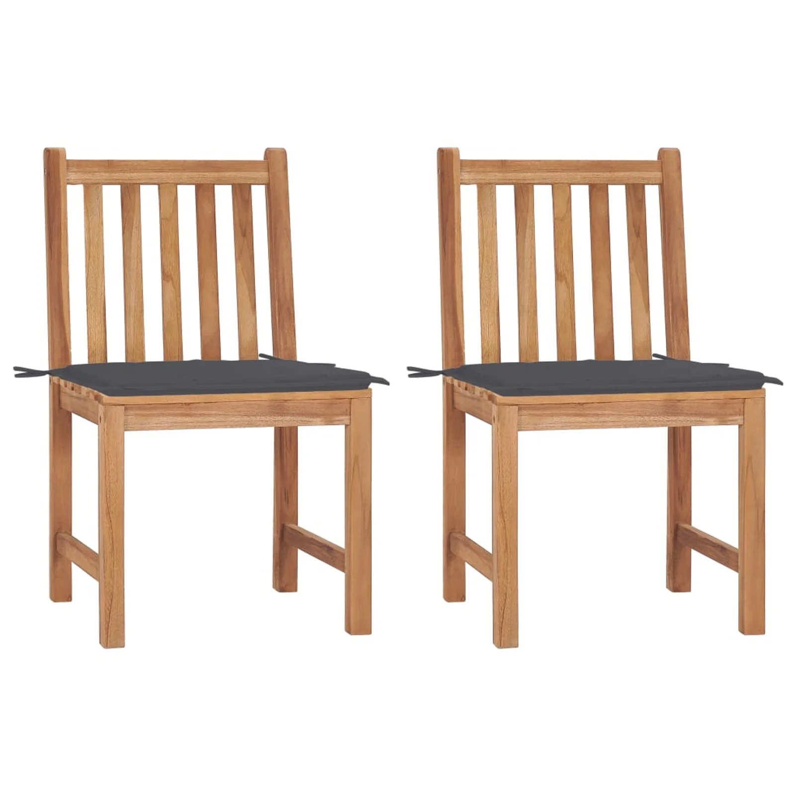 Andoer parcel,3062916 With Cushions Patio Chairs Teak Wood Chairs 2 Pcs Cushions Chairs Patio Chair Patio - Indoor And Vidaxl 2-piece Patio Chair Set With - Waterbase Finish - Heavy-duty Teak