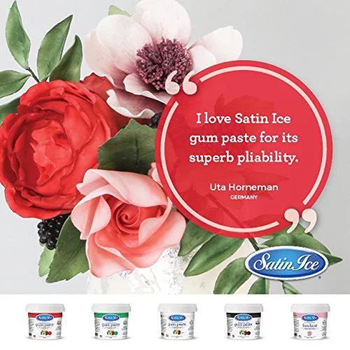 Satin Ice Black Gum Paste, Vanilla, 2 Pound