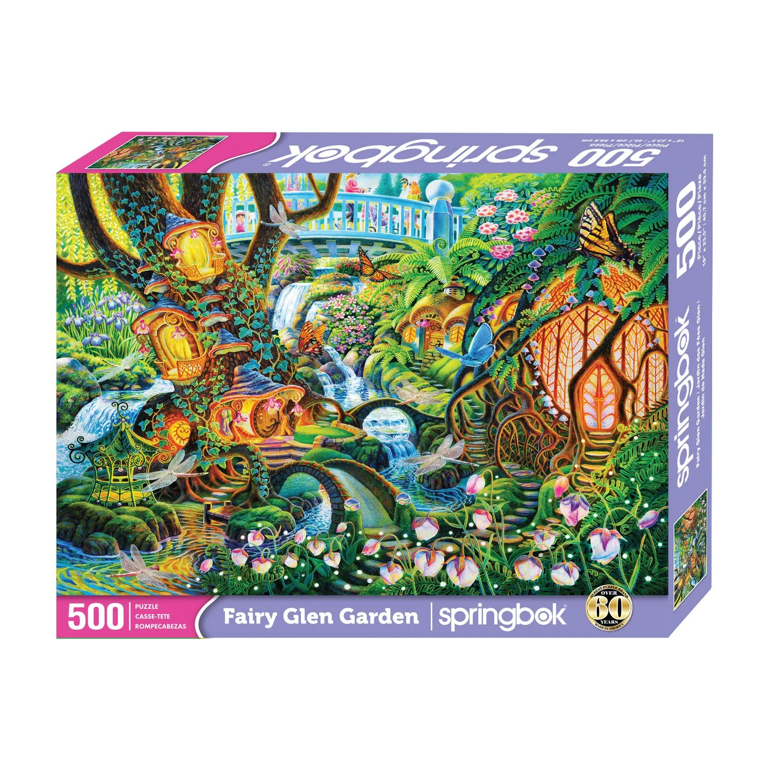 Springbok's Fairy Glen Garden 500 Piece Jigsaw Puzzle - Made in USA - Unique Cut Pieces
