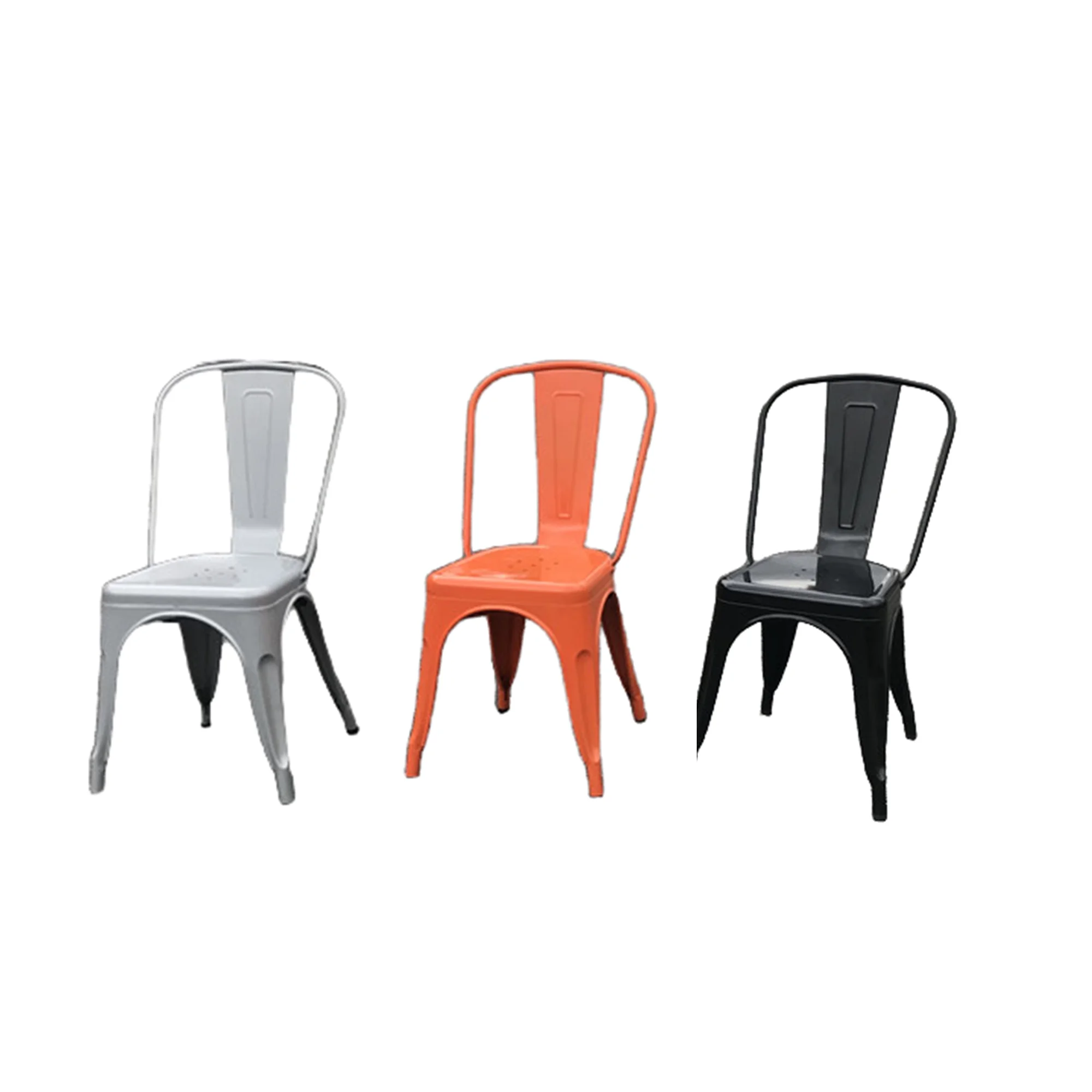 Metal Dining Chairs Indoor-Outdoor Restaurant Side Bistro Chair 18 in.