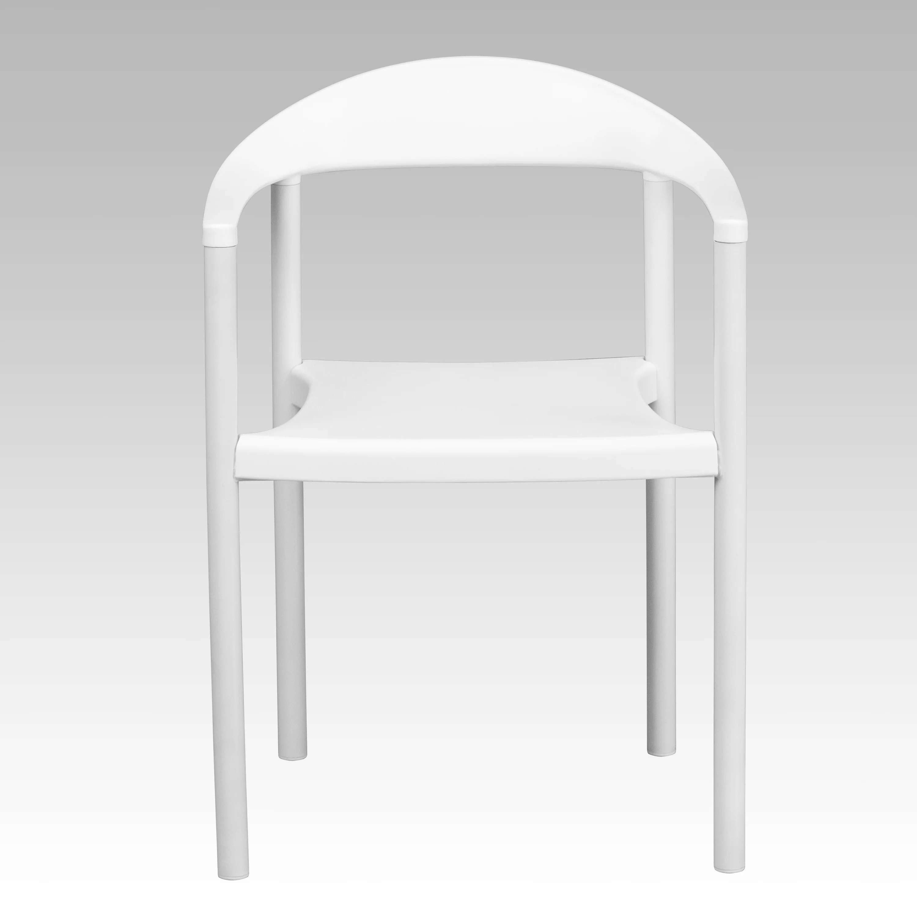 Flash Furniture HERCULES Series 1000 lb. Capacity White Plastic Cafe Stack Chair