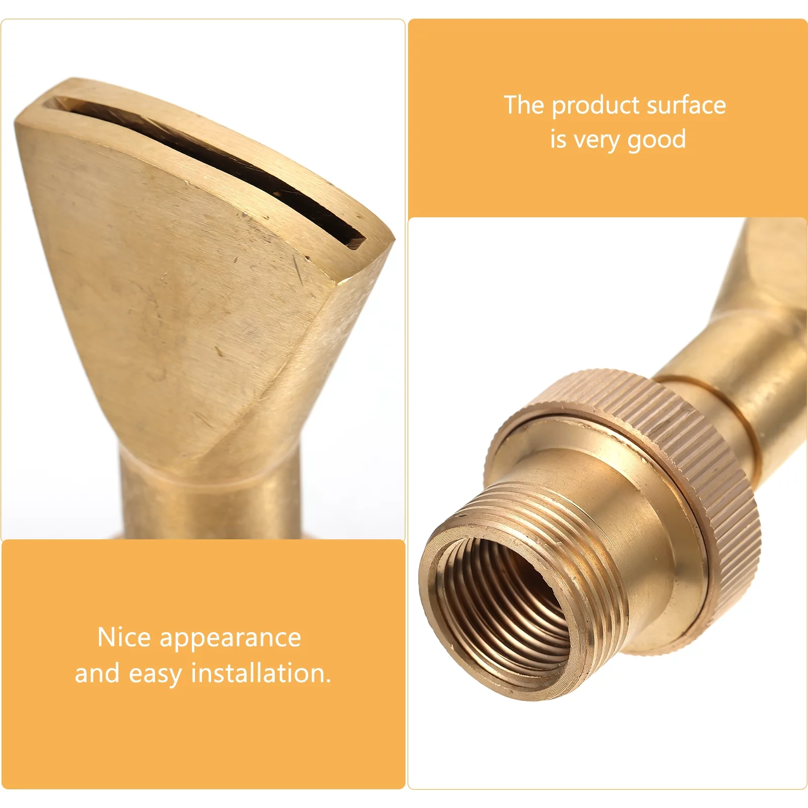 Gongxipen Water Fountain Nozzle Spray 1/2 Inch 3/4 Inch Brass Fan Shaped Pond Sprinkler