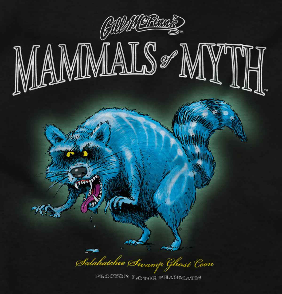 Funny Hunting Myth Swamp Raccoon Zip Up Hoodie Men's Women's Brisco Brands S