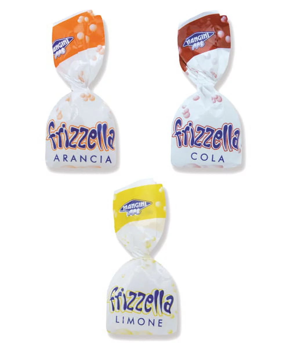 Mangini, Italian Sparkling Candy Mix Fruits (Frizzella) (2.200 Lbs)