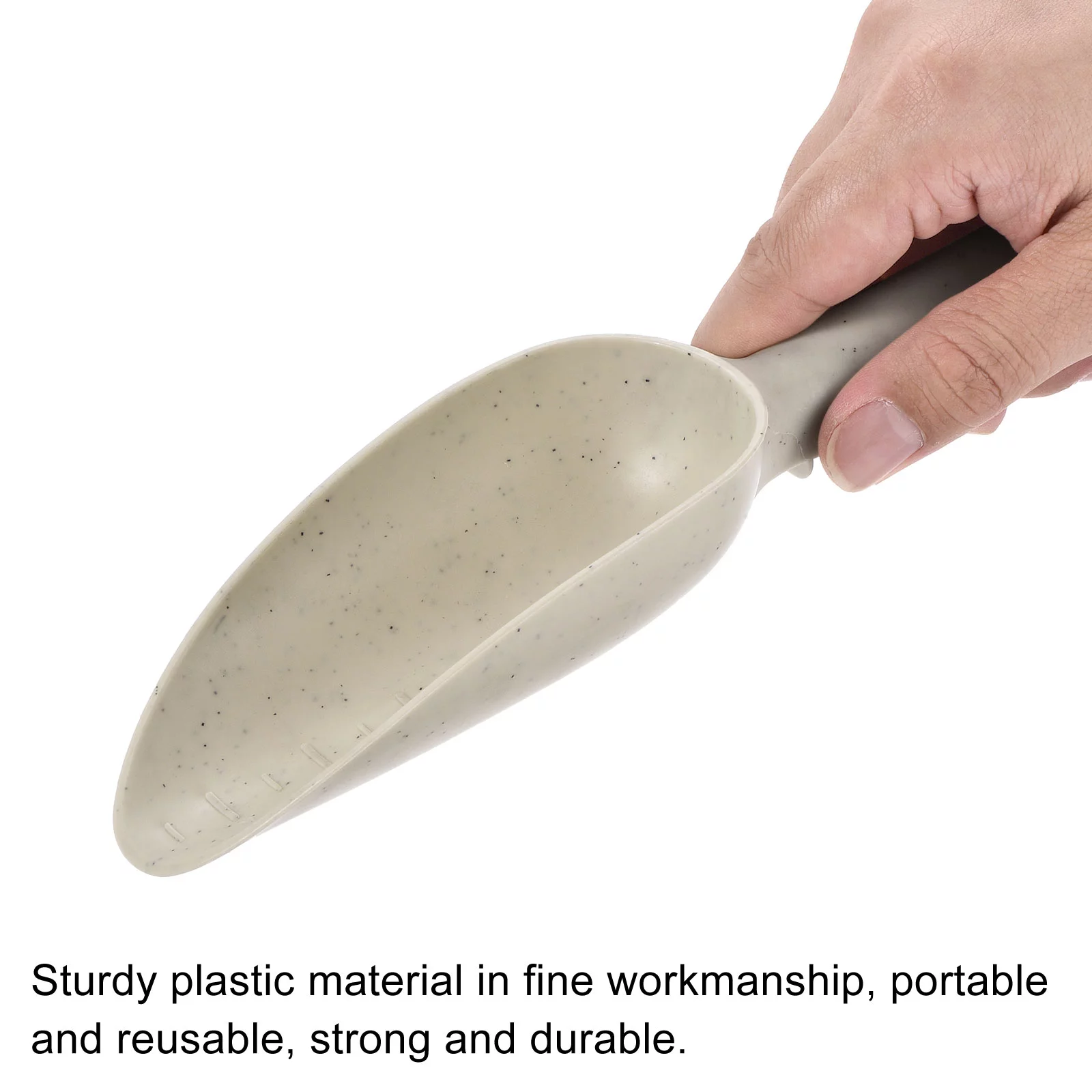 Uxcell 10'' Gardening Shovel Spoons Soil Scoops Transplanting Tools, Marble 2 Pack