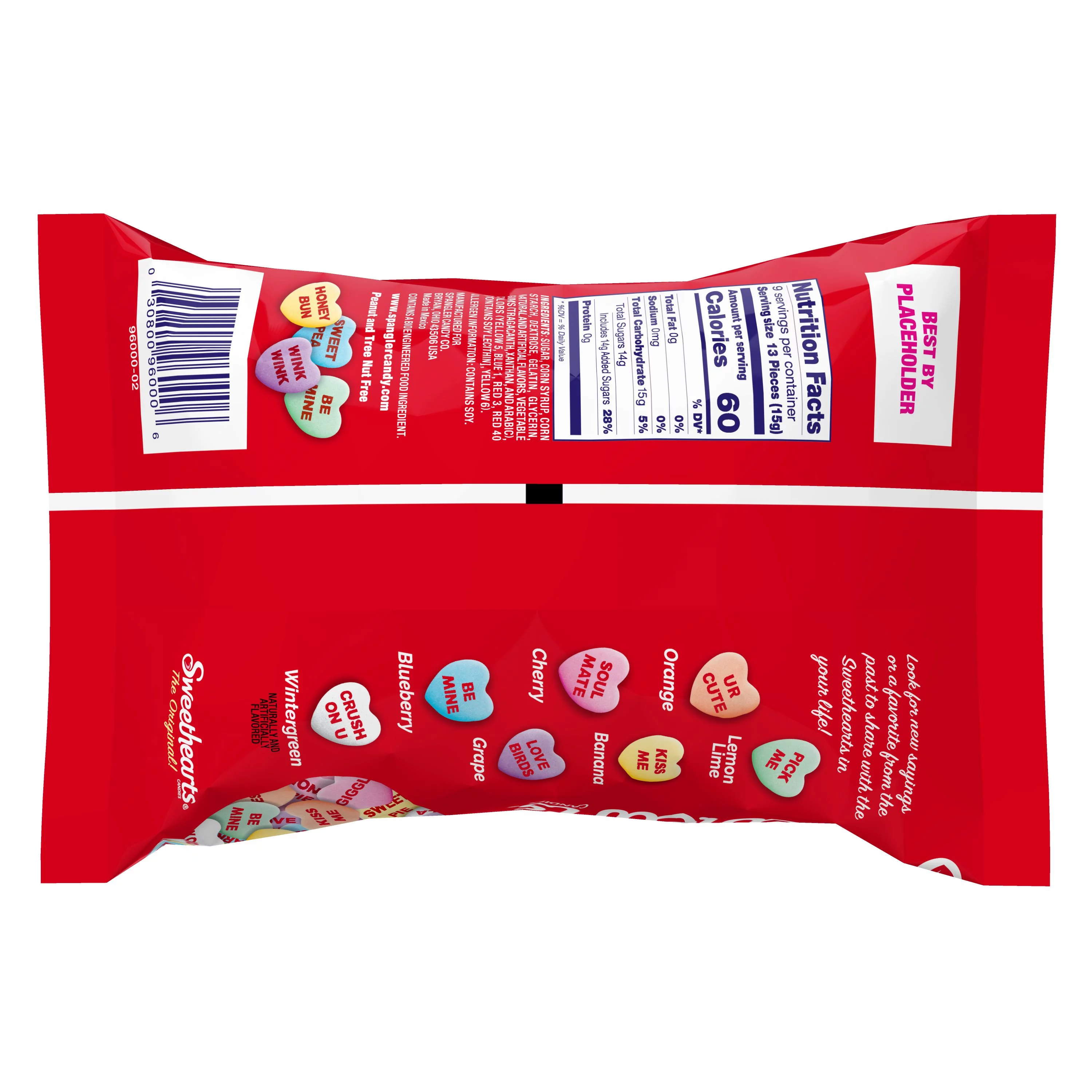 Sweethearts Valentine’s Candy Conversation Hearts, Fruit Candy, 10.5 oz Bag