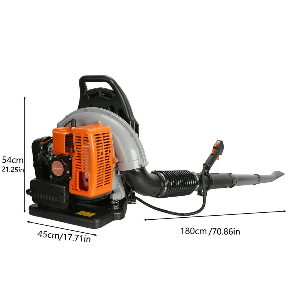 NEWCE   63CC Leaf Blower  2-Stroke Backpack Gas Powered Leaf Blower  Snow Blower Leaf Blower for Dust  Snow Debris Yard