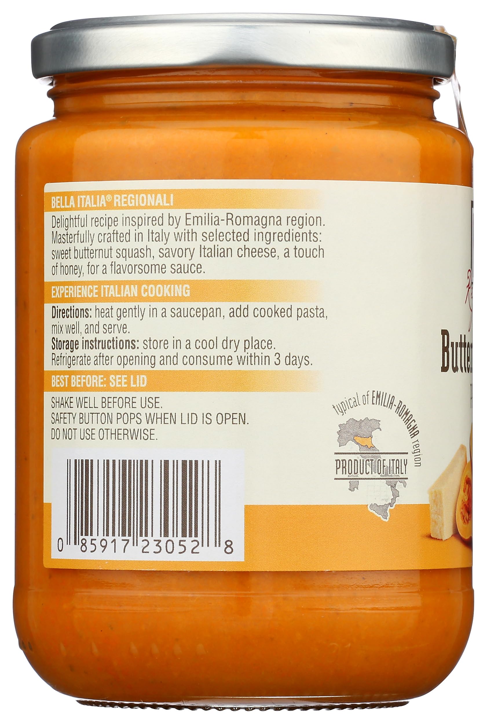 Bella Italia Butternut Squash Pasta Sauce, 14.5 OZ