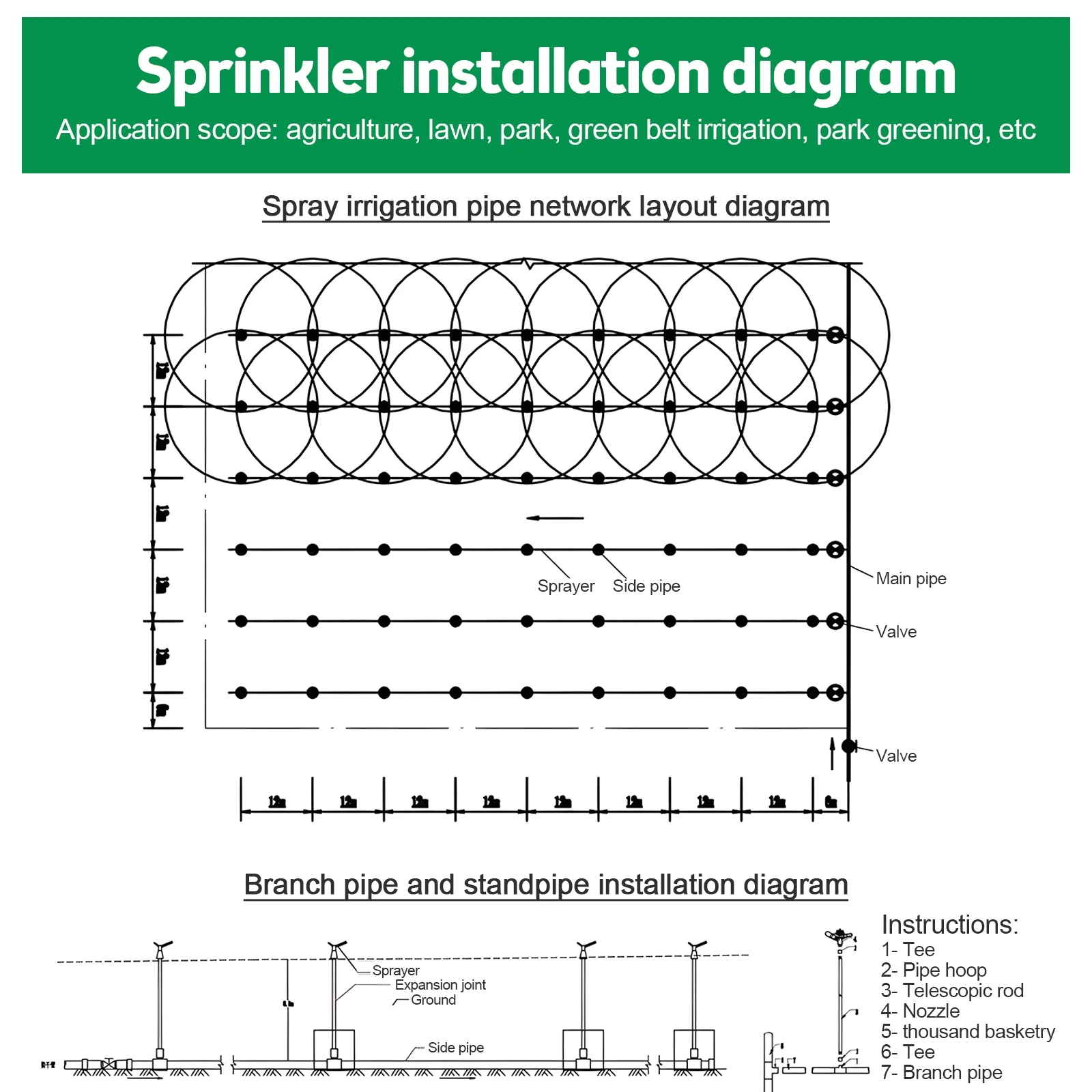 Sprinkler,Nozzles Sprinkler - Adjustable Lawn Sprinkler Patio Sprinkler With Distance Rotation 1/2 Inch With Nozzles Alloy Lawn Sprinkler - Zinc Alloy Rotation Zinc Adjustable Distance