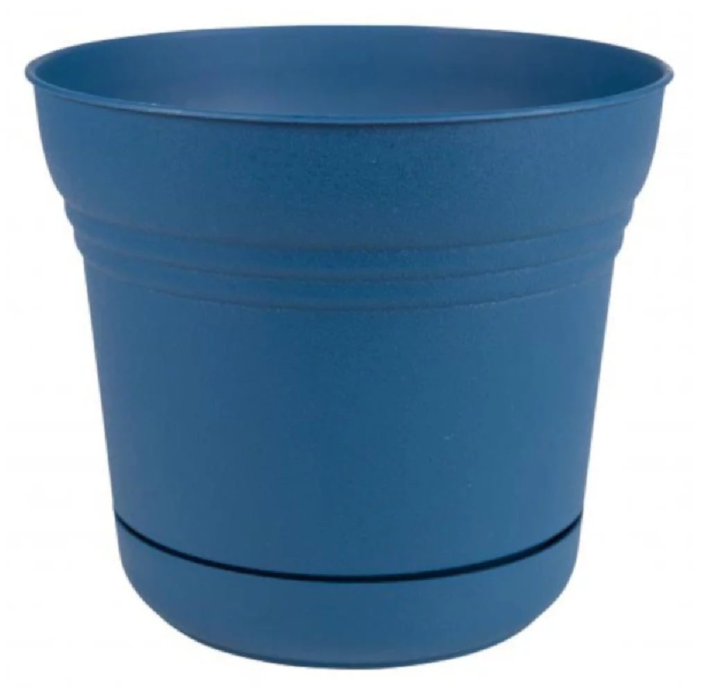 2PC Bloem Bloem SP0533 Saturn Planter, Polyresin, Blue, 5 inch