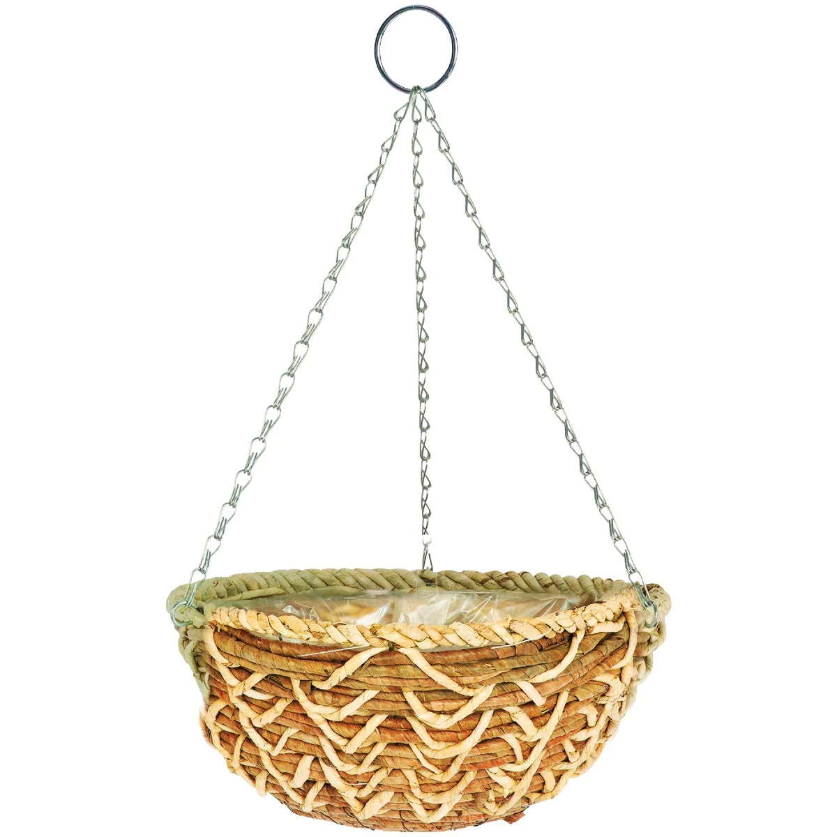 Gardman 14 In. Banana Braid Fiber Woven Hanging Plant Basket R02974